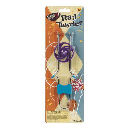 Neato! Classic Retro Magic Rail Twirler, Magnetic Gravity Defying Stunt Toy, Colors May Vary