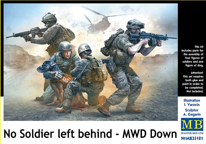 MB No Soldier left behind- MWD Down 1/35th Scale Model No. MB35181