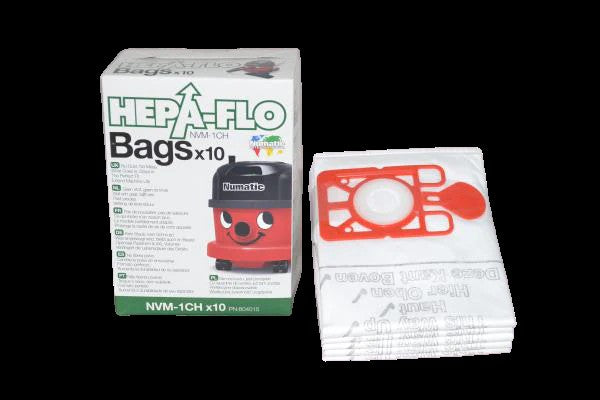 Numatic NVM-1CH Hepaflo' Disposable Filter Bags Pack - For The Henry, Hetty, James, and Henry Micro