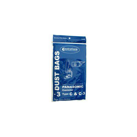 Panasonic Type C and C-3 Vacuum Cleaner Bags #MC-125PT by EnviroCare 3 Pack
