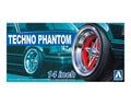 Aoshima Techno Phantom 14 Inch 1/24th Scale Plastic Car Model 4 Pack Wheels & Rims No. AOS05324