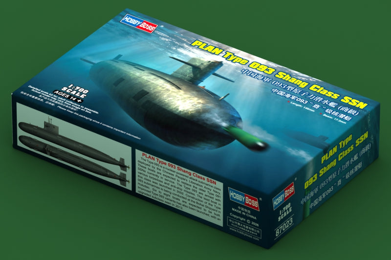 Hobby Boss 1/700th Scale Plan Type 093 Shang Class SSN Submarine Plastic Model Kit No. HBO87023