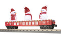 Rail King Christmas (Red) Gondola Car with LED Lights & Lighted Snowmen