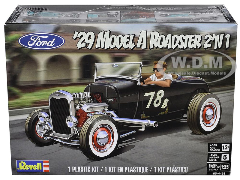 Revell 854463 Plastic Model Kit for 1929 Ford Model A Roadster 2 in 1