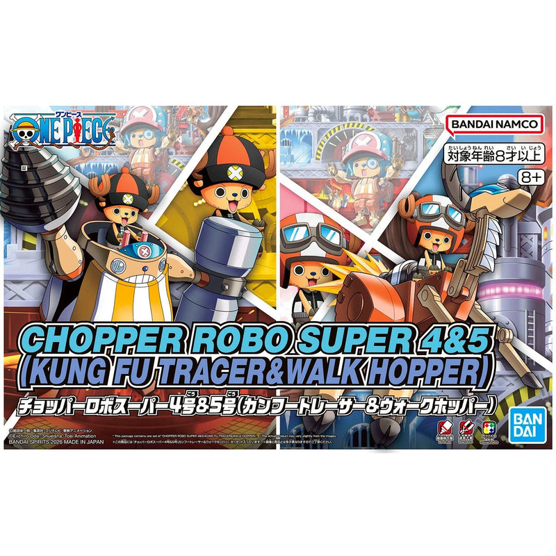 Bandai One Piece Chopper Robo Super 4&5 Kung Fu Tracer & Walk Hopper No. 5069906