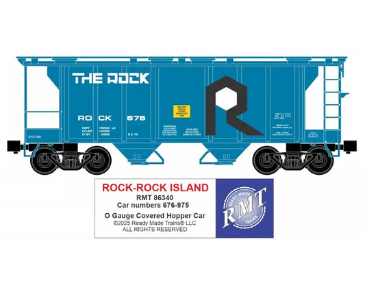 Ready Made Trains The Rock 34ft 2-Bay Covered Hopper Car No. RMT-86340