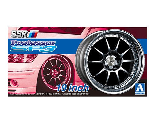 Aoshima SSR Professor SP3 19 inch 4 Pack Rim & Tire Set No. AOS20294