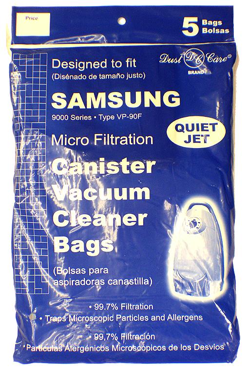 Samsung VP-90F Series 9000 Quiet Storm Vacuum Cleaner Bags 5 pack