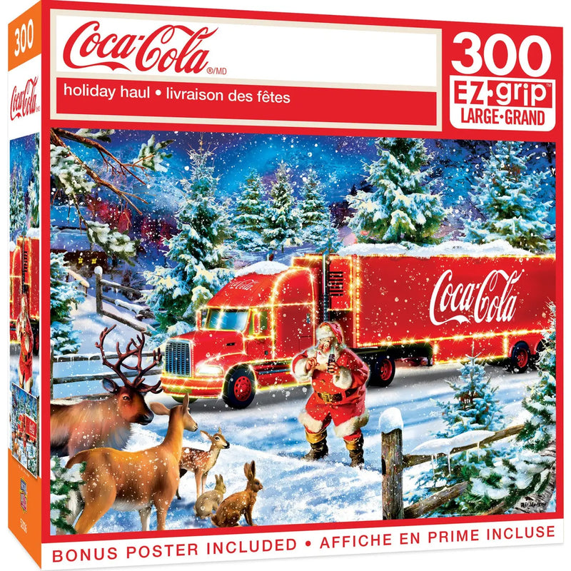 Master Pieces Happy Holidays - Coca-Cola Holiday Haul 300 Piece Ez Grip Jigsaw Puzzle No. 32448