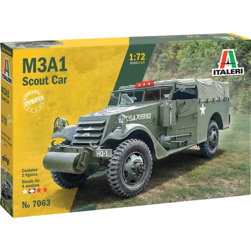 Italeri M3A1 Scout Car Plastic Model Kit No 7063 1/72nd Scale