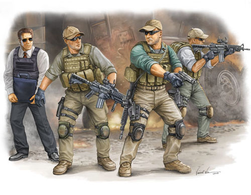 Trumpeter PMC In Iraq VIP Security Guards 1/35th Scale Model No. 00420