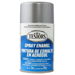 Testors Enamel Metallic Silver Spray Paint #oz No. 1246T