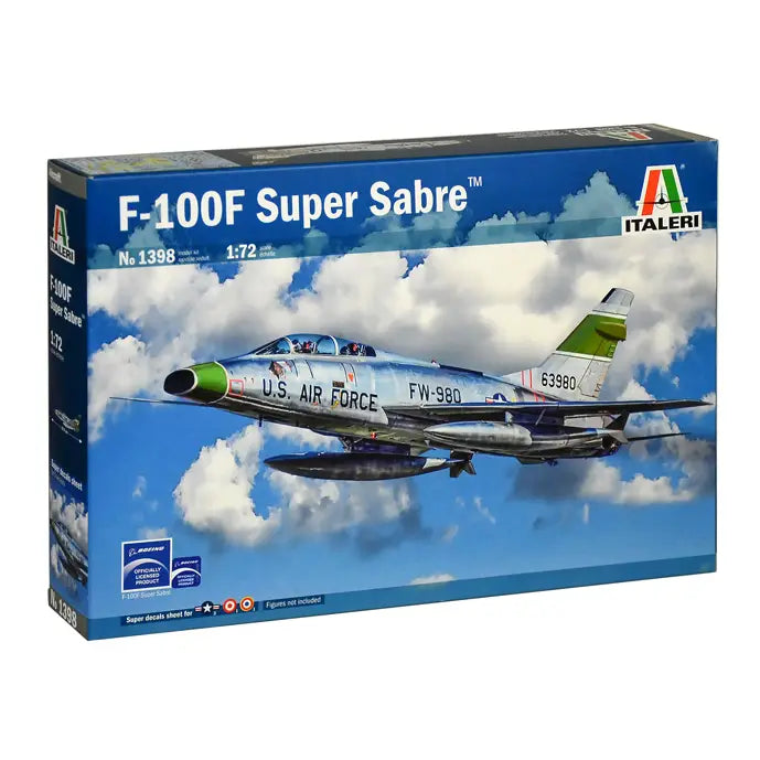 Italeri F-100F Super Sabre Plastic Model Kit No 1398 1/72nd Scale
