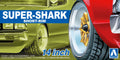 Aoshima Super Shark Short-Rim 14 Inch 1/24th Scale Plastic Car Model 4 Pack Wheels & Rims No. AOS20518