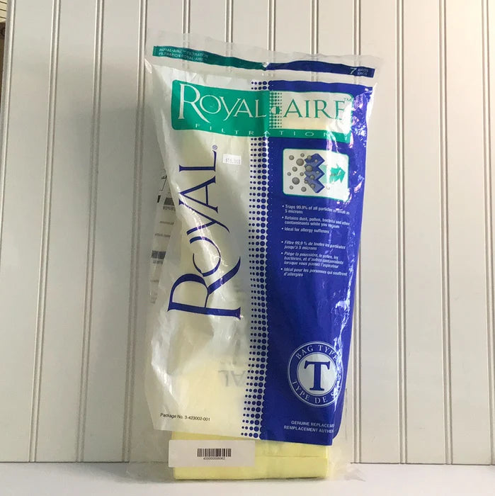 Royal Aire Filtration 7 Pack Vacuum Bags Type T No.  3-42302-001