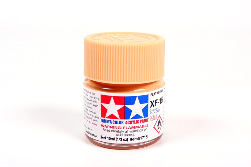 TAMIYA 81715 XF-15 Flat Flesh Acrylic Mini Paint 10 ml Bottle
