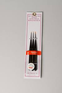 Atlas Brush Co. Detail Taklon Brushes Set No. 255-3PS