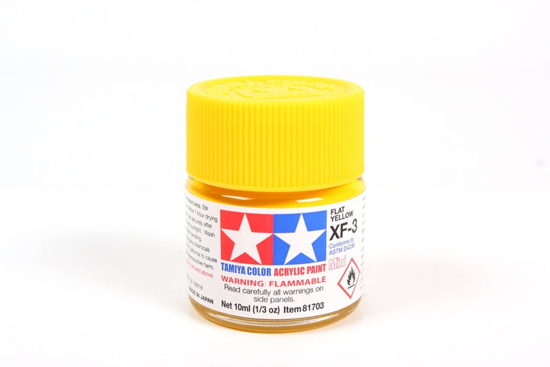 TamIYA 81703 XF-3 Flat Yellow Acrylic Mini Paint ml. Bottle