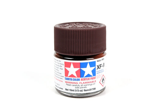 TamIYA 81709 XF-9 Hull Red Acrylic Mini Paint 10 ml. Bottle