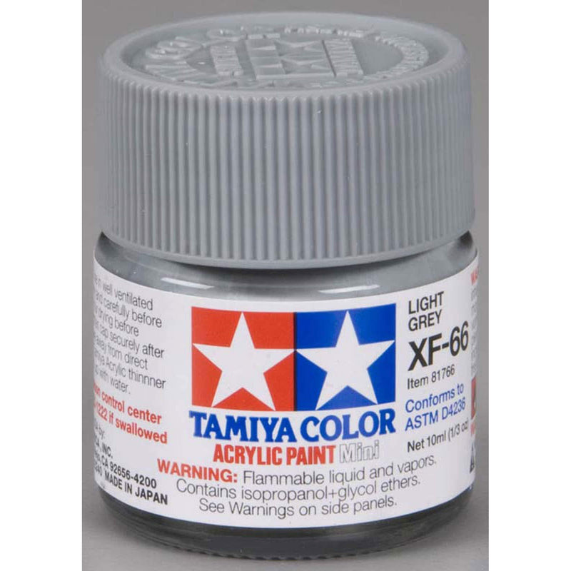 TamIYA Acrylic Mini XF66 Light Grey Tam81766 Plastics Paint Acrylic