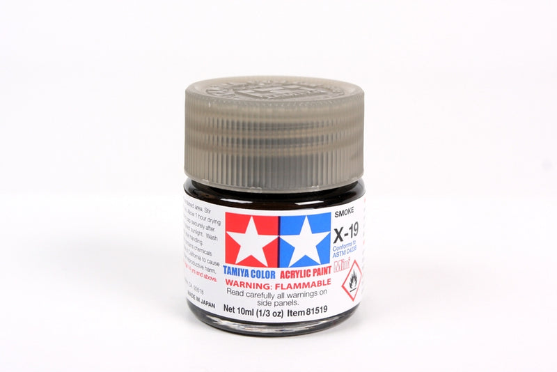 TamIYA X-19 Smoke Acrylic Paint (10ml) [TAM81519]