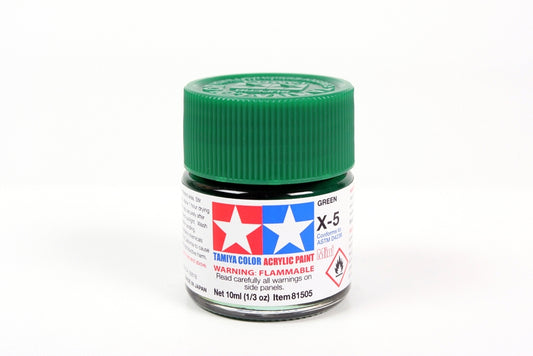 TamIYA X-5 Green Acrylic Paint (10ml) [TAM81505]