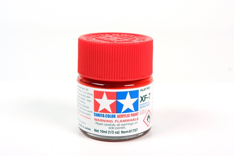 TamIYA XF-7 Flat Red Acrylic Paint (10ml) [TAM81707]