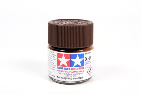 Tamiya 81509 Brown Acrylic Mini X-9 10 ml. Bottle