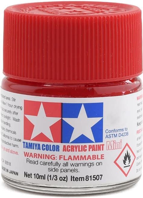 Tamiya Acrylic Mini X7 Red 1/3 oz