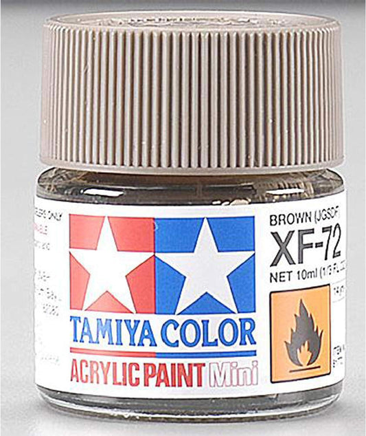 Tamiya Acrylix Mini XF72 Brown 10 ml. Tam81772 Plastics Paint Acrylic