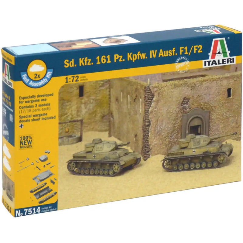 Italeri Sd. Kfz. 161 Pz. Kpfw. Iv F1-F2 1/72 Scale No. 7514