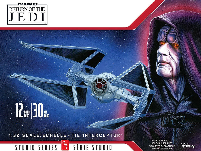 AMT Star Wars Return of the Jedi Tie Interceptor 1/32ns Scale Plastic Model No. AMT1539