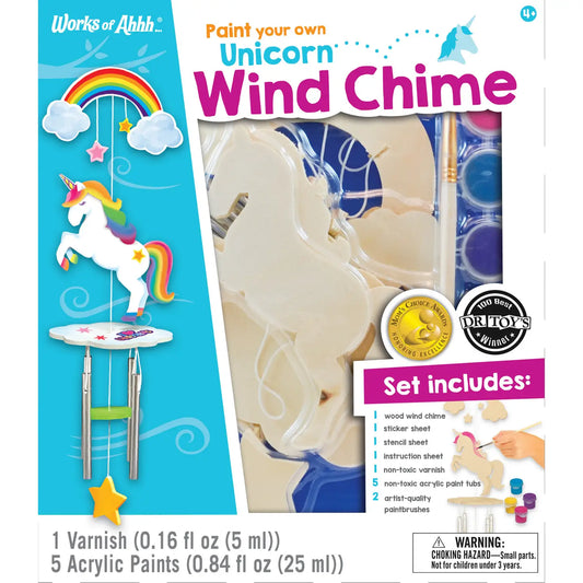 Master Pieces Unicorn Wind Chime Wood Paint Set No 22024
