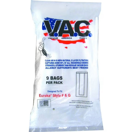 VAC 14 Eureka F & G H-10 HEPA Filtration (Pack of 9)