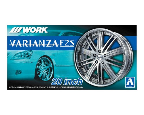 Aoshima Varianza F25 20 inch 1/24th Scale Plastic Car Model 4 Pack Wheels & Rims No. AOS05383