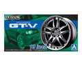 Aoshima Volk Racing GT-V 19 Inch 1/24th Scale 4 Pack Plastic Car Model Rims & Tires No. AOS05462