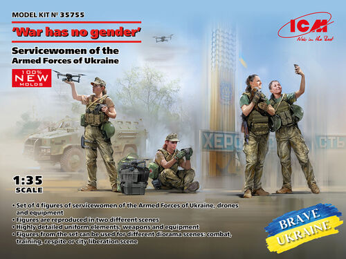 ICM "War Has No Gender" Servicewomen of the Armed Forces of Ukraine 1/35th Scale Plastic Model No. 35755