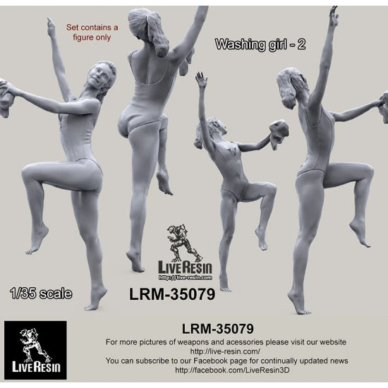 Live Resin Washing Girl-2 1/35th Scale Resin Model N0. LRM35079