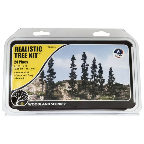 Woodland Scenics Realistic Pines Tree Kits 2 1/2"-6", TR1113