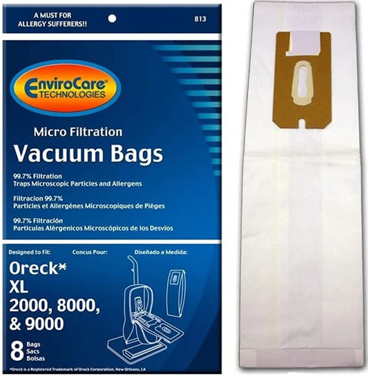 EnviroCare Oreck Vacuum Cleaner Bags to Fit Oreck XL without bag dock (8 pk)  No. 813