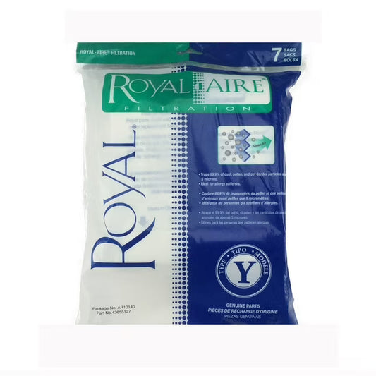 Royal Aire Filteration Type Y Vacuum Bags 7 Pack No. AR10140