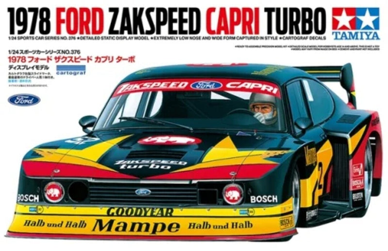 Tamiya 1978 Ford Zakspeed Capri Turbo 1/24th Scale Plastic Model No. TAM24376