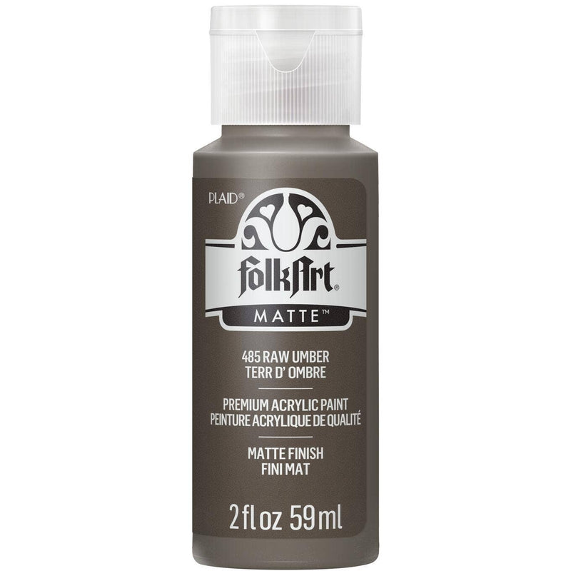 FolkArt Matte Acrylic Paint 2 oz: Raw Umber