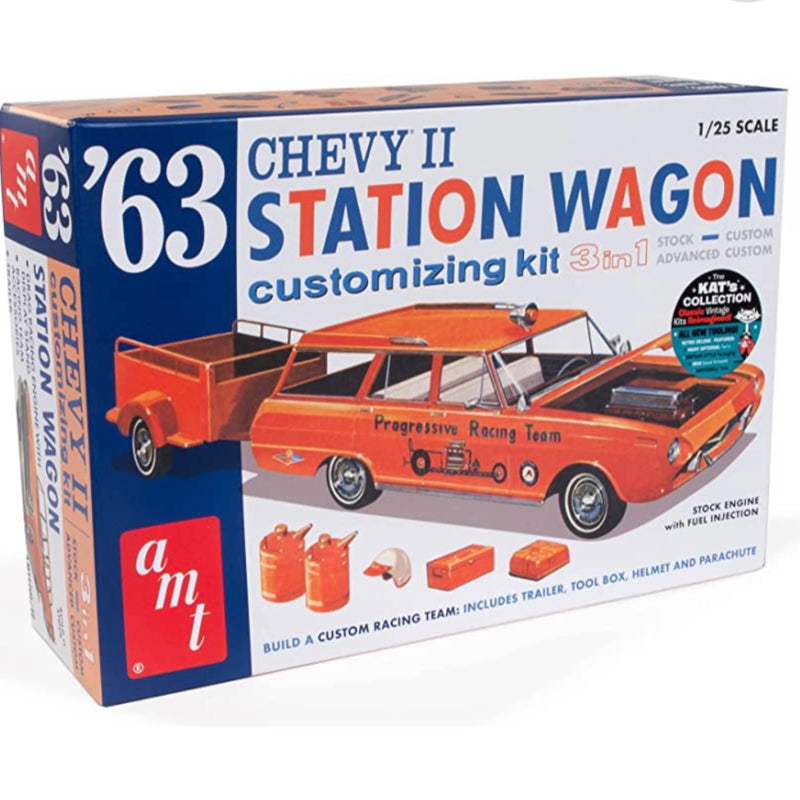 AMT 63’ Chevy II Station Wagon Customizing Kit 3 in 1 Car Model