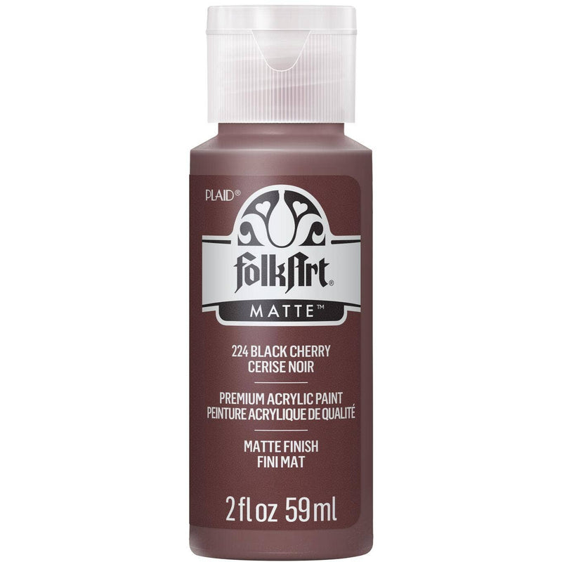 FolkArt Matte Acrylic Paint 2 oz: Black Cherry