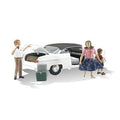 Pit Stop 1956 Ford Car & Family of 3 N Scale Woodland Scenics