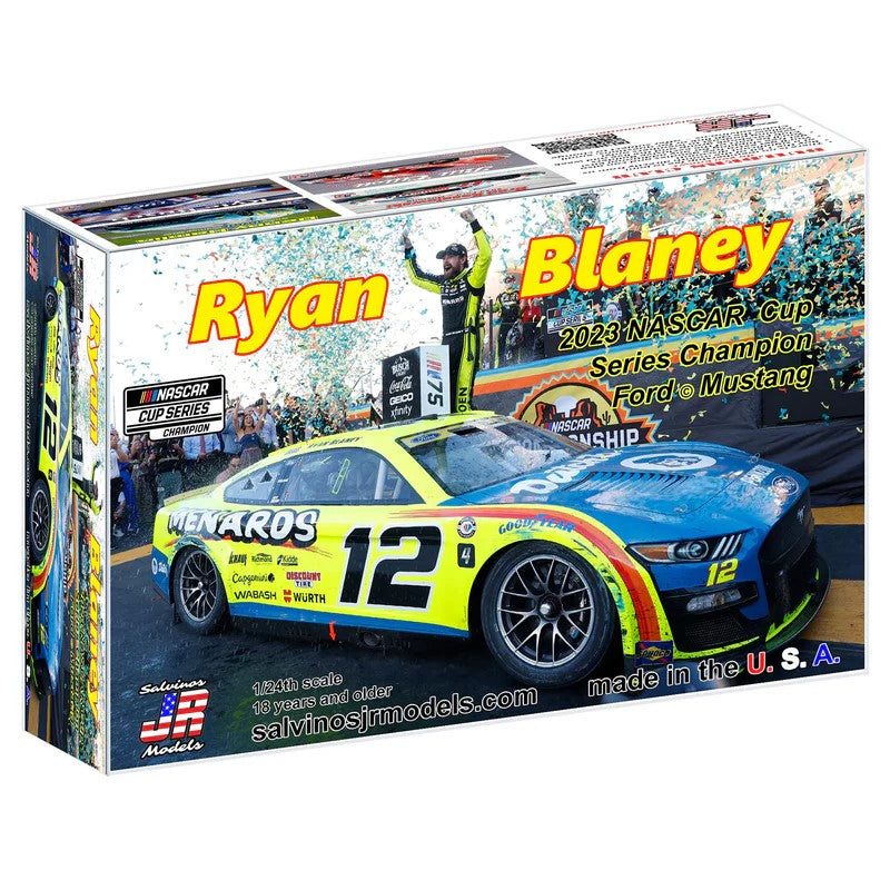 Ryan Blaney 2023 Nascar Cup Series Champion Ford Mustang 1:24 Model Car Kit