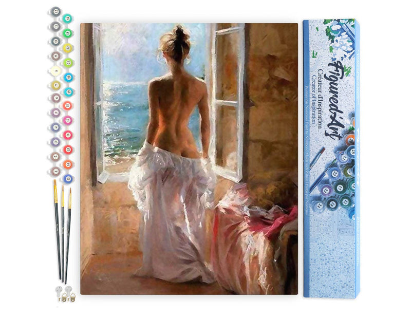 Paint by numbers - Naked woman and Sun: Without frame, 16"x20"
