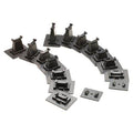 Bachmann Trains - Snap-Fit E-Z Track 16 Pc. E-Z Track Graduated Pier Set - Nickel Silver Rail with Grey Roadbed