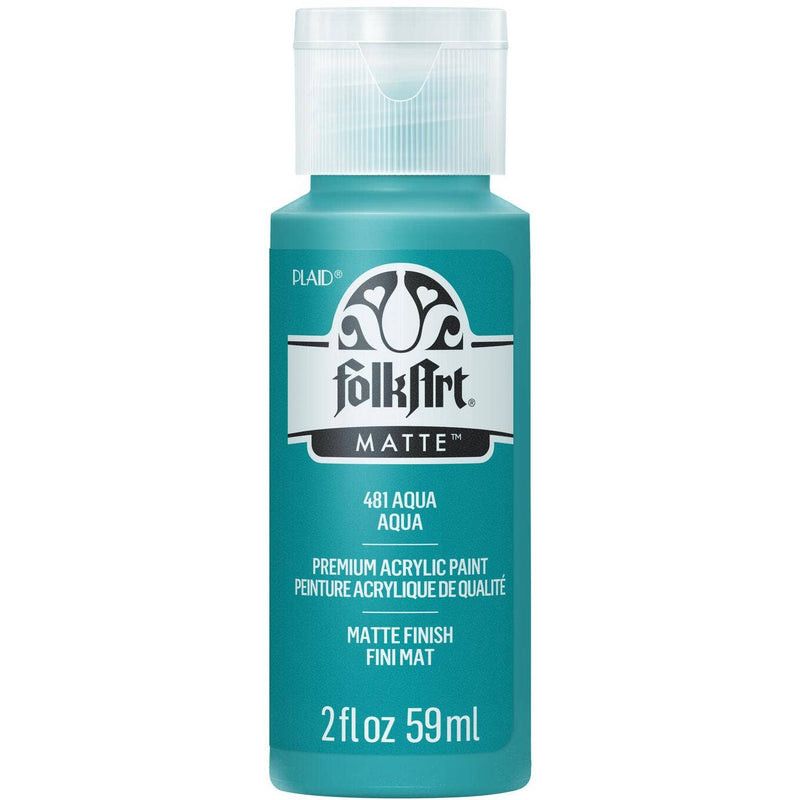 FolkArt Matte Acrylic Paint 2 oz: Aqua